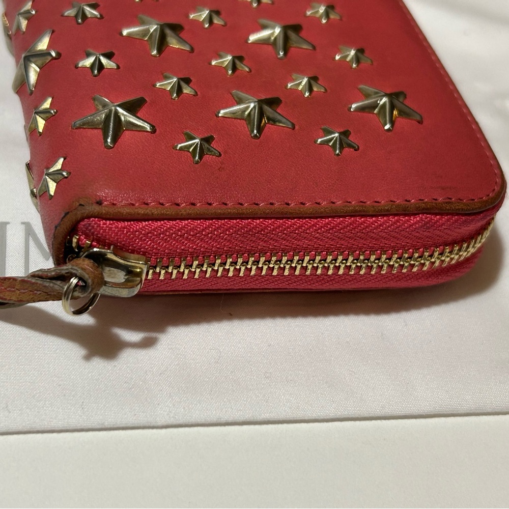 Jimmy Choo Pink Filipa Star Studded Wallet - Picture 8 of 16